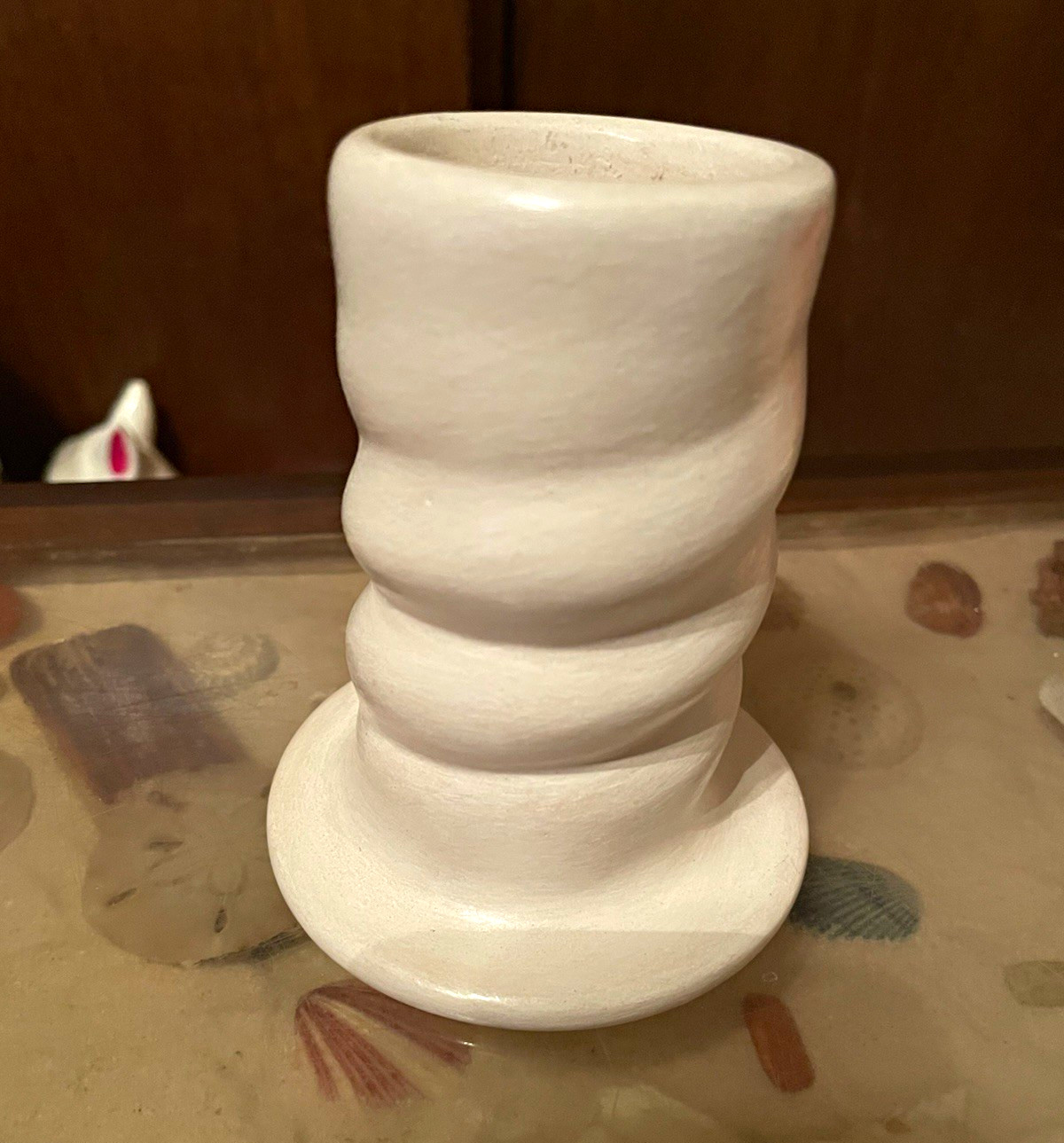Andrew Padilla White Ceramic Cylinder Candle Holder