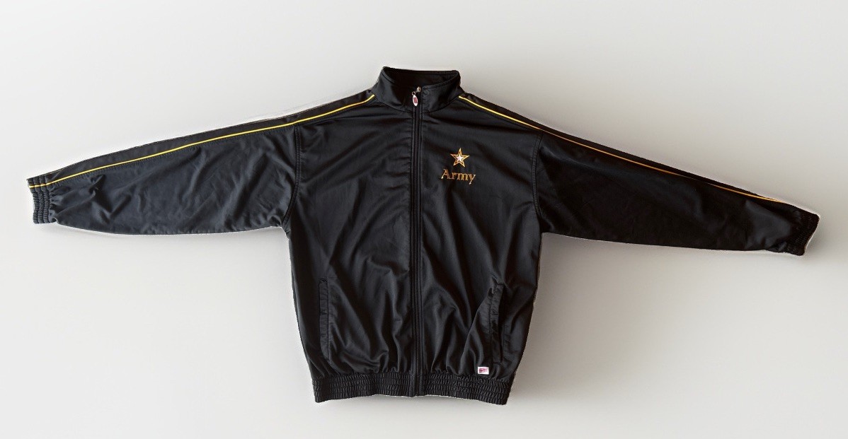 Soffe U.S. Army (PT) Track Jacket Black & Yellow Men’s XL Embroidered Full Zip