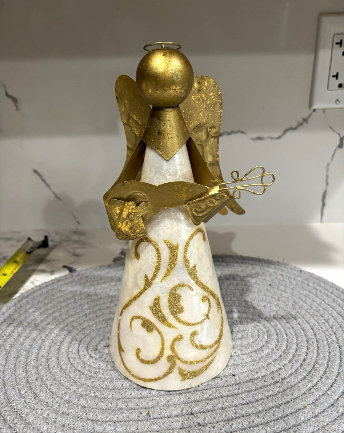 Vintage pier 1 imports Capiz shell Christmas tree topper. 8 inches Vintage pier 1 imports Capiz shell Christmas tree topper. 8 inches