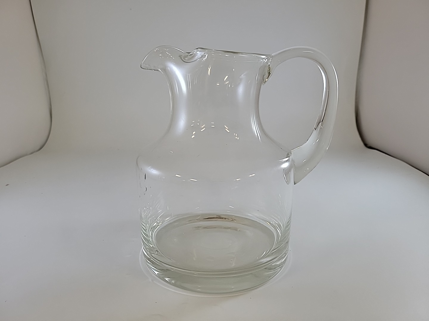 Clear Glass Juice Pitcher - 7” Tall 5