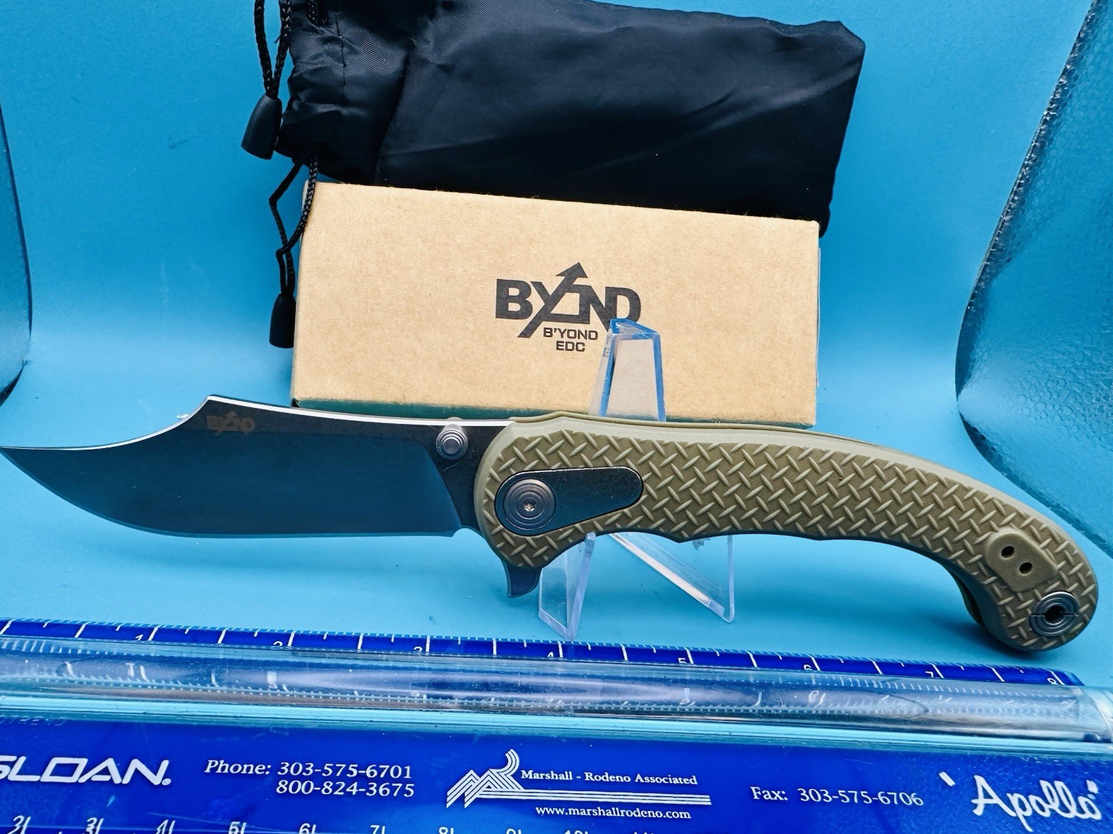 Beyond EDC, Motiv, Liner Lock Knife, OD Green, FRN, 3.75\ Beyond EDC, Motiv, Liner Lock Knife, OD Green, FRN, 3.75\