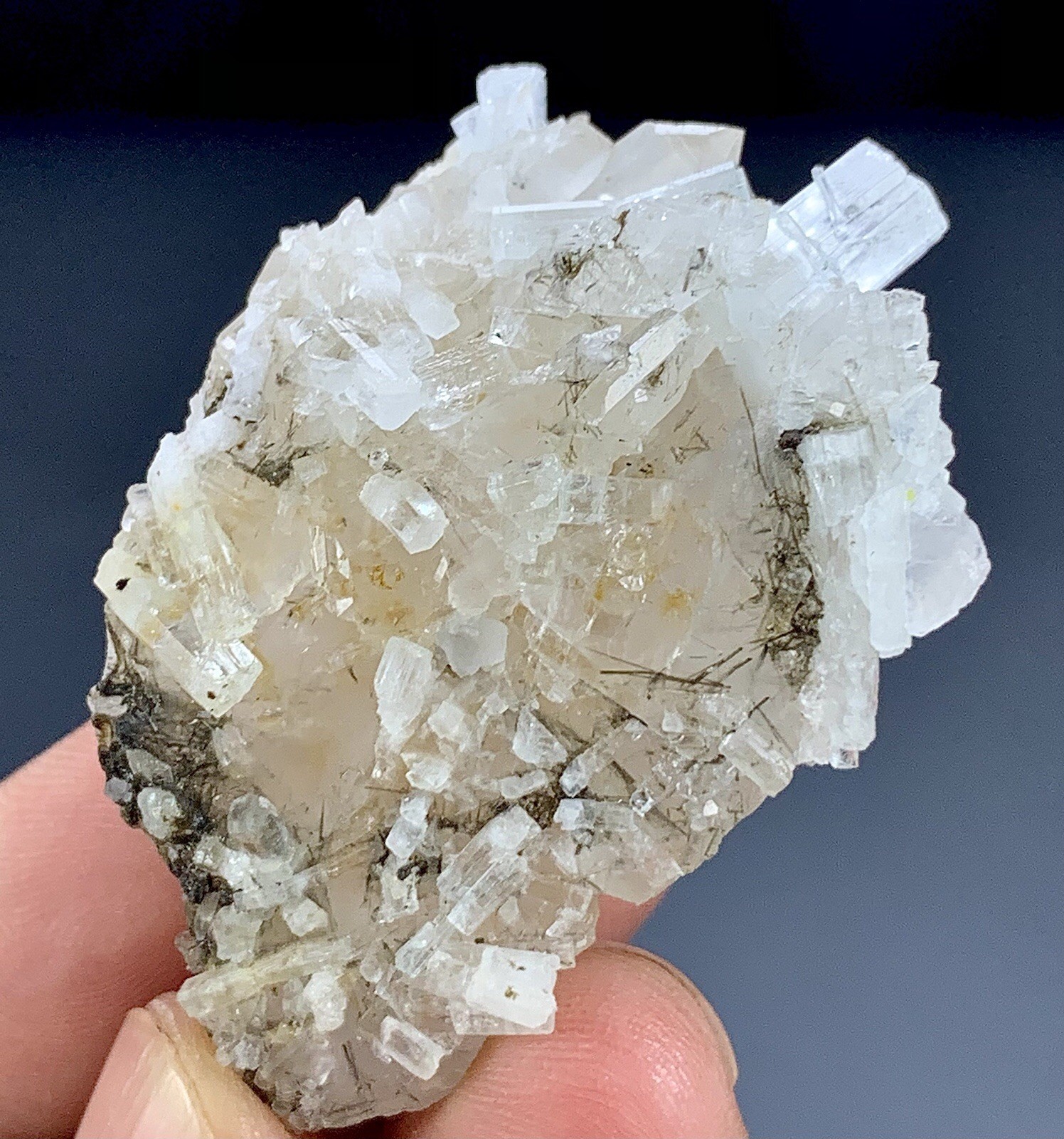 38 Gram Natural Aquamarine Crystals On Quartz From Pakistan.