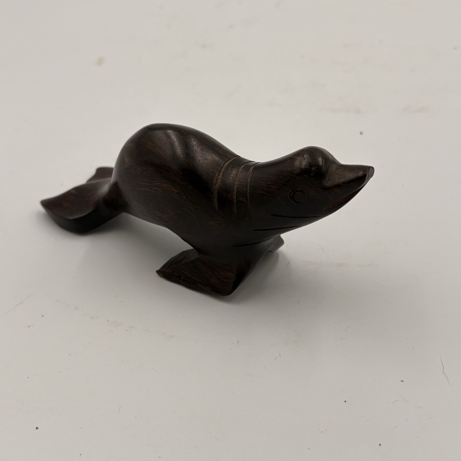 Ironwood Seal Sea Lion Figurine Hand Carved Small Wood Sculpture 5” Beach Decor Ironwood Seal Sea Lion Figurine Hand Carved Small Wood Sculpture 5” Beach Decor