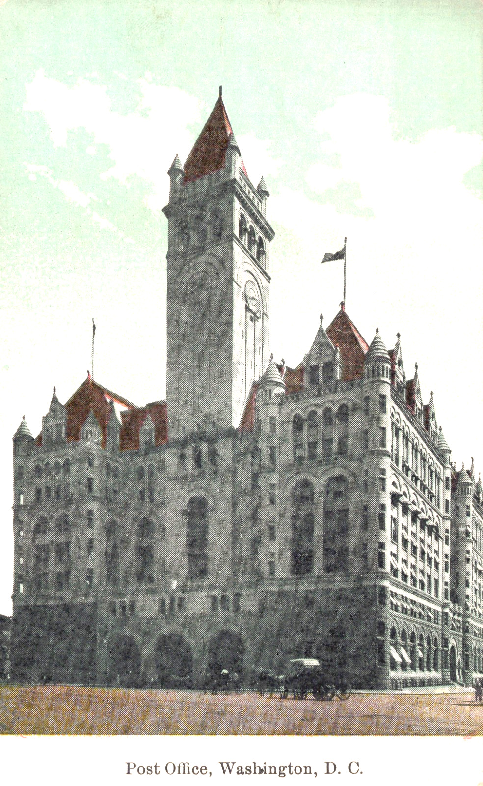 Rare Washington DC Post Office, Pennsylvania Avenue, Horse &  carriage