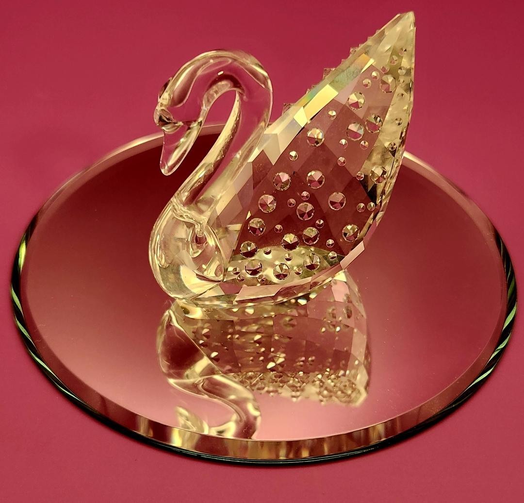Swarovski Crystal Centenary Swan Figurine 187407 7633 NR 100 1995 Boxed Excellen