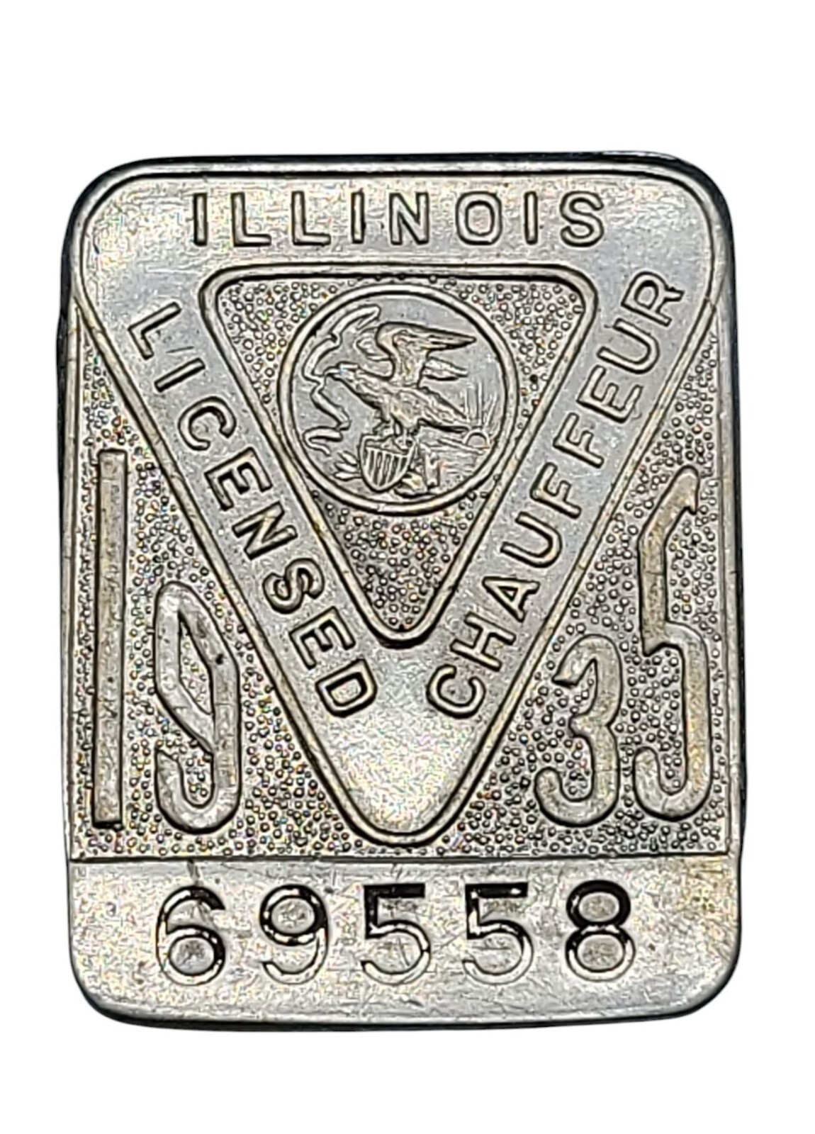 Illinois 1935 Chauffeur License Pin Silver Tone Vintage Collectible Licensing Illinois 1935 Chauffeur License Pin Silver Tone Vintage Collectible Licensing