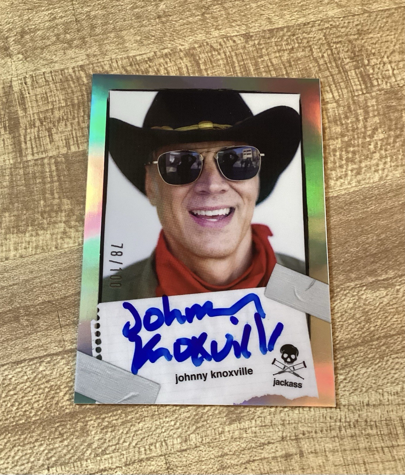 2022 ZEROCOOL JACKASS TRADING CARDS JOHNNY KNOXVILLE ON CARD AUTOGRAPH 78/100