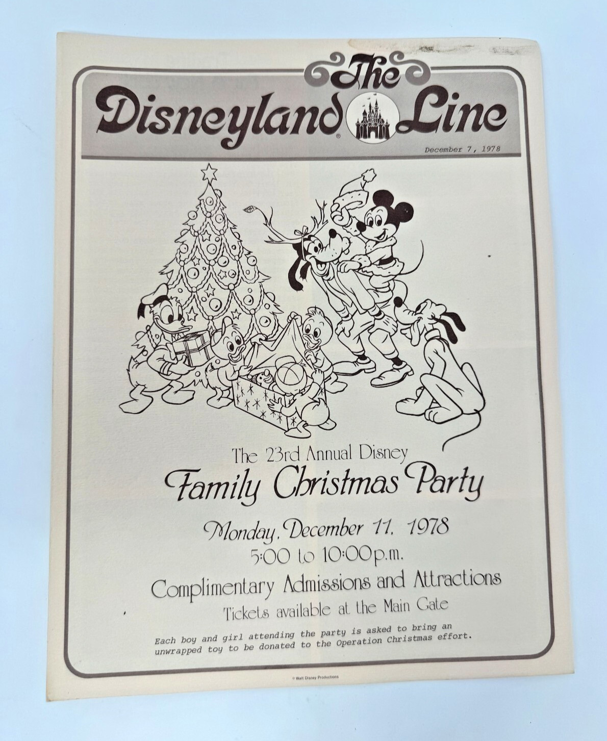 Disneyland Line Dec. 7, 1978 Cast Member News Frontier Traders