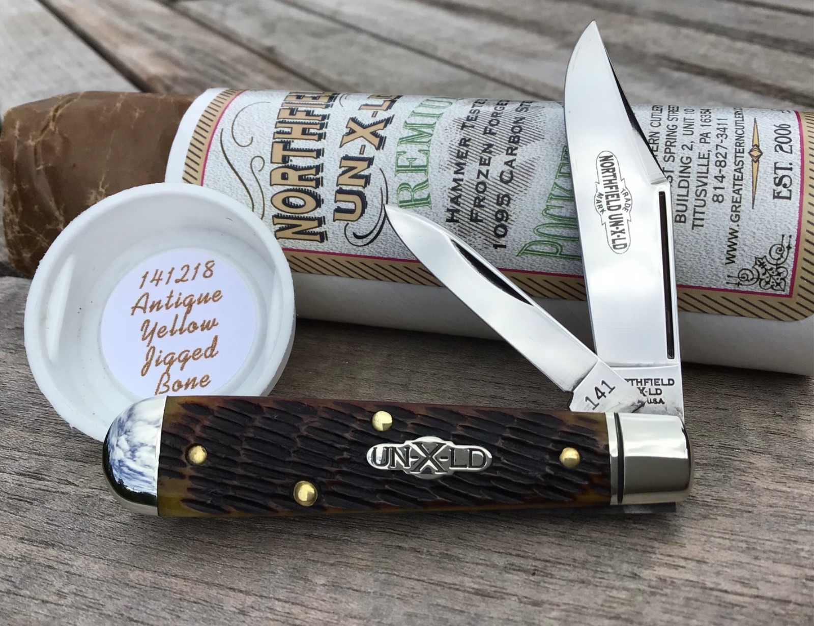 Great Eastern Cutlery 141218 Northfield Lick Creek Antique Yellow Jig Gorgeous