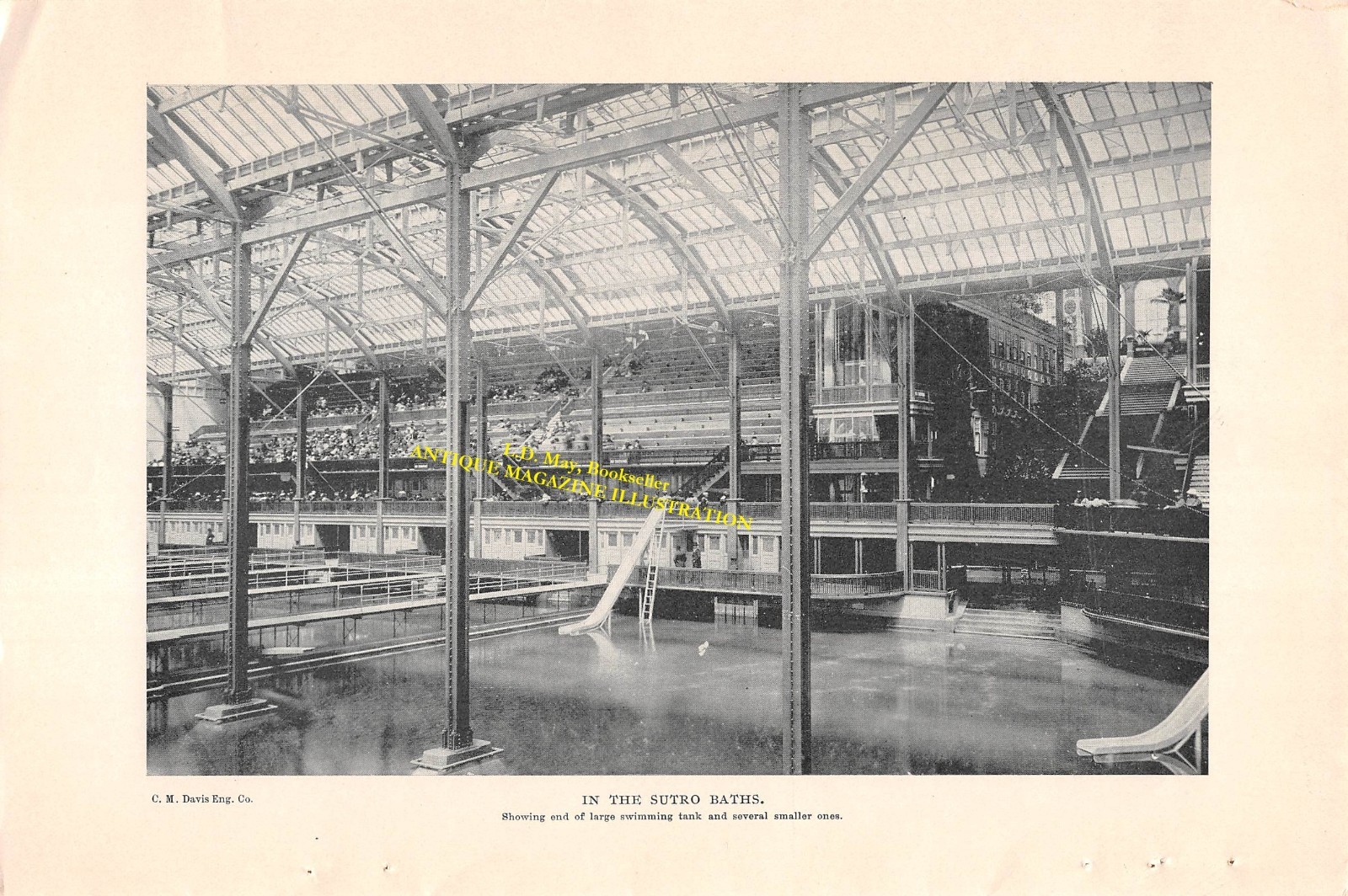 antique 1898 SUTRO BATHS Illustrated Magazine Article Staircase Promenade antique 1898 SUTRO BATHS Illustrated Magazine Article Staircase Promenade