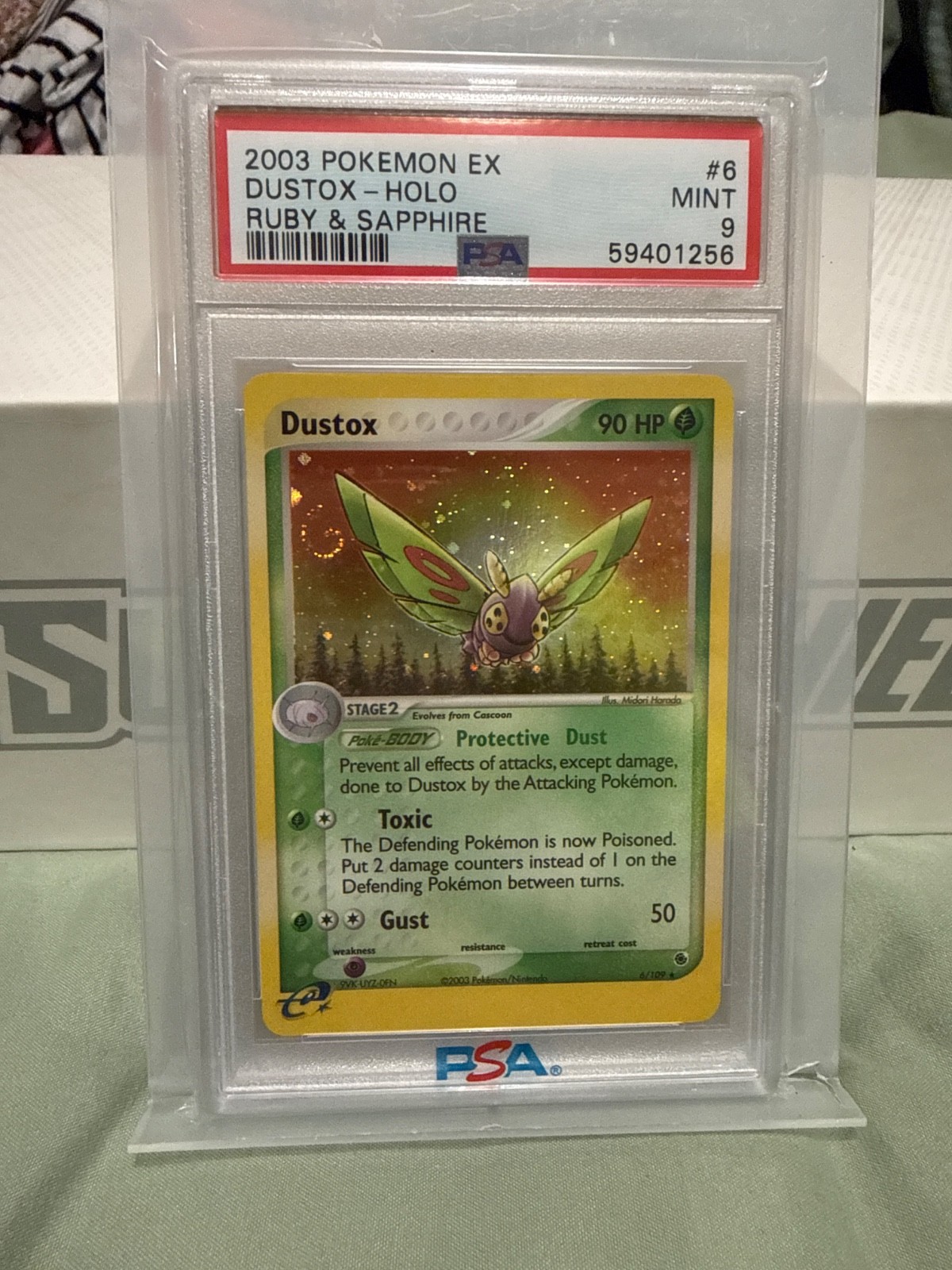 psa 9 Dustox-holo 2003 ruby and sapphire #6 psa 9 Dustox-holo 2003 ruby and sapphire #6