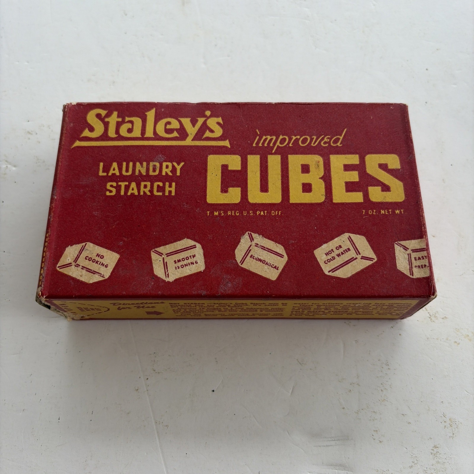 Vintage STALEY\'S Laundry Starch Cubes In Unopened Good Condition Box