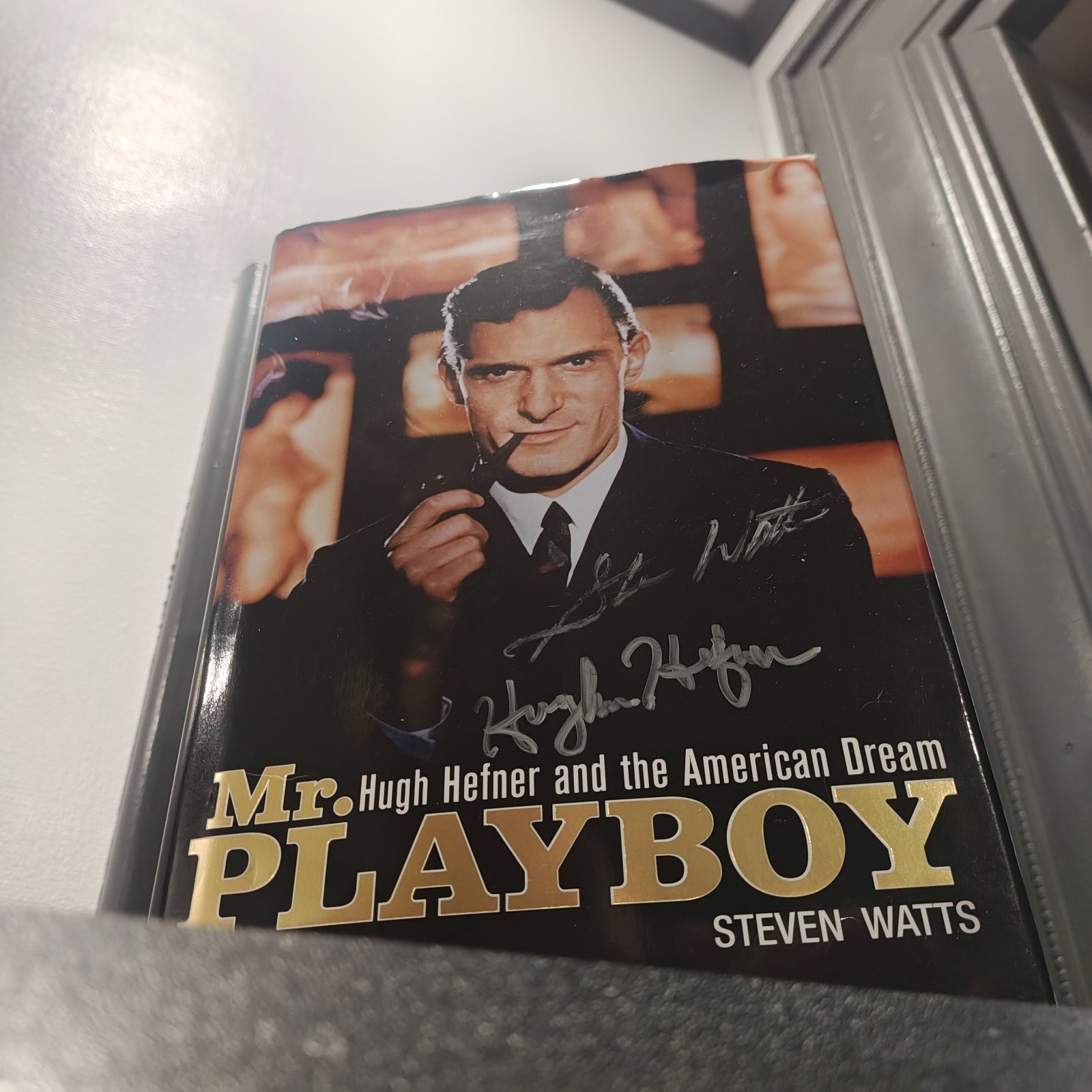 Hugh Hefner SIGNED Mr. Playboy  HC 1st Ed 1st Print + LETTER PSA/DNA AUTOGRAPHED
