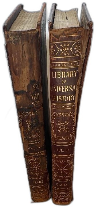 1897 Library Of Universal History Vol II III Israel Smith Clare Antique Leather 1897 Library Of Universal History Vol II III Israel Smith Clare Antique Leather