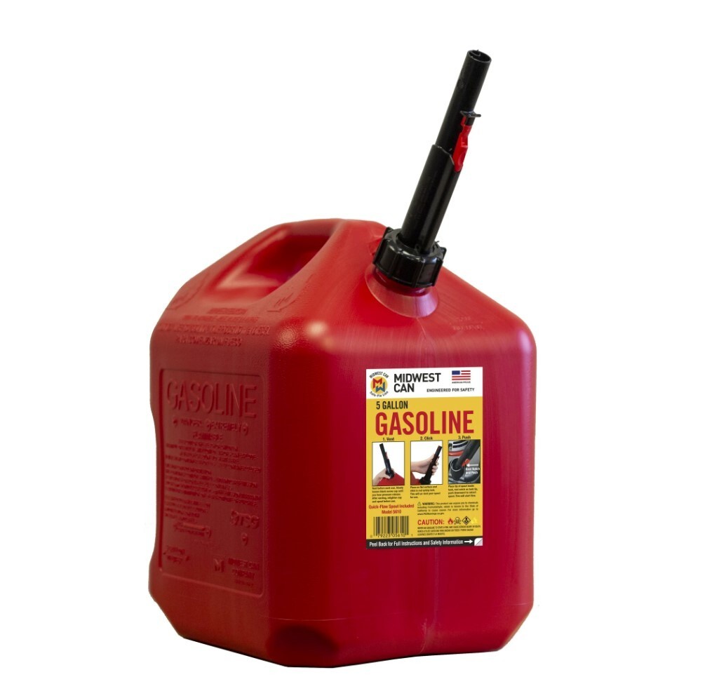 Midwest Can Company, 5610-4, 5 Gallon FMD Gasoline Can Midwest Can Company, 5610-4, 5 Gallon FMD Gasoline Can