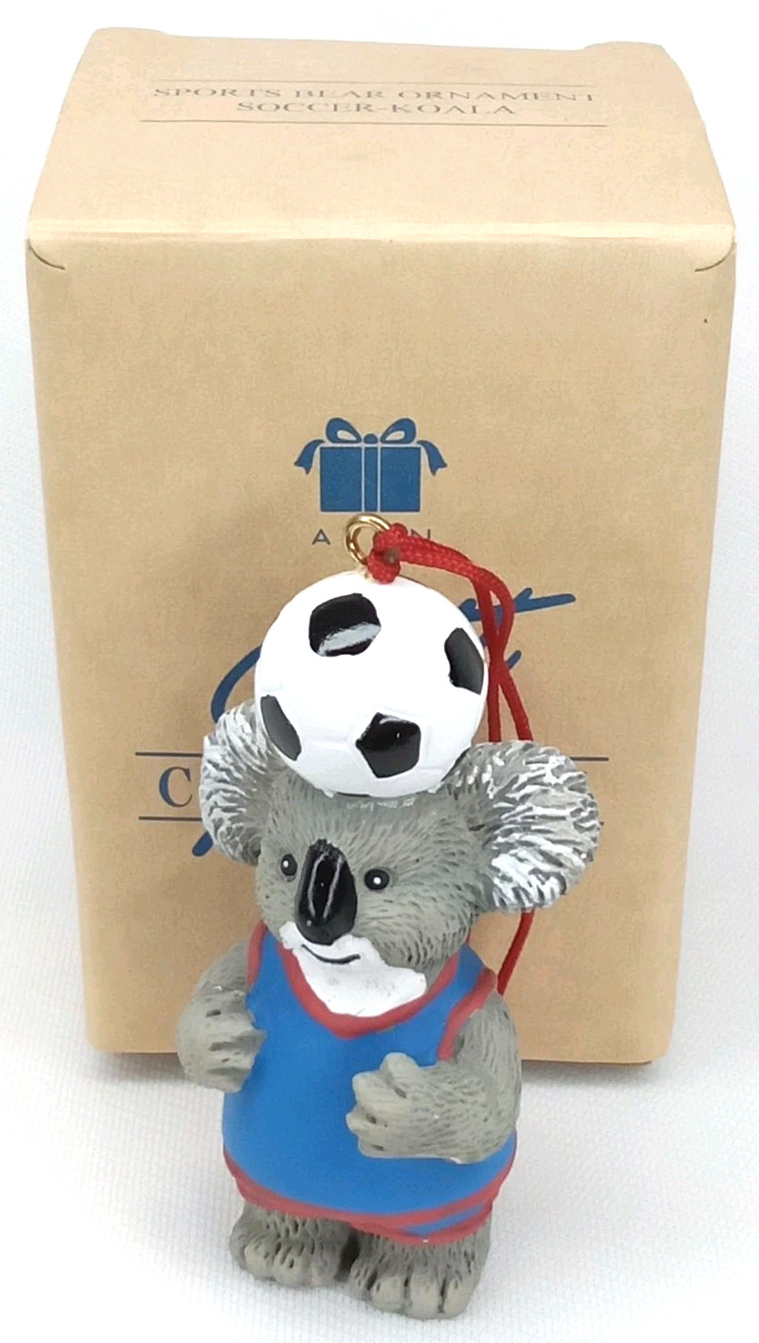 Vintage 1998 Avon Soccer Koala Sports Bear Christmas Ornament With Original Box