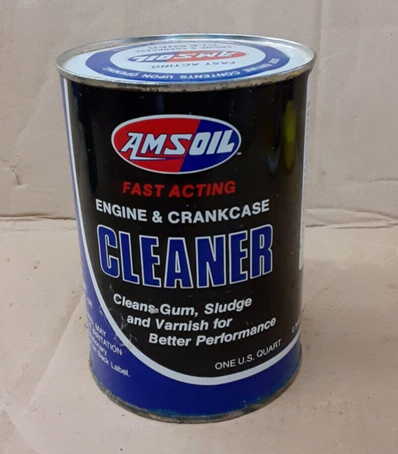 NOS~Amsoil Metal Can Engine & Crankcase Cleaner 1 Quart FULL