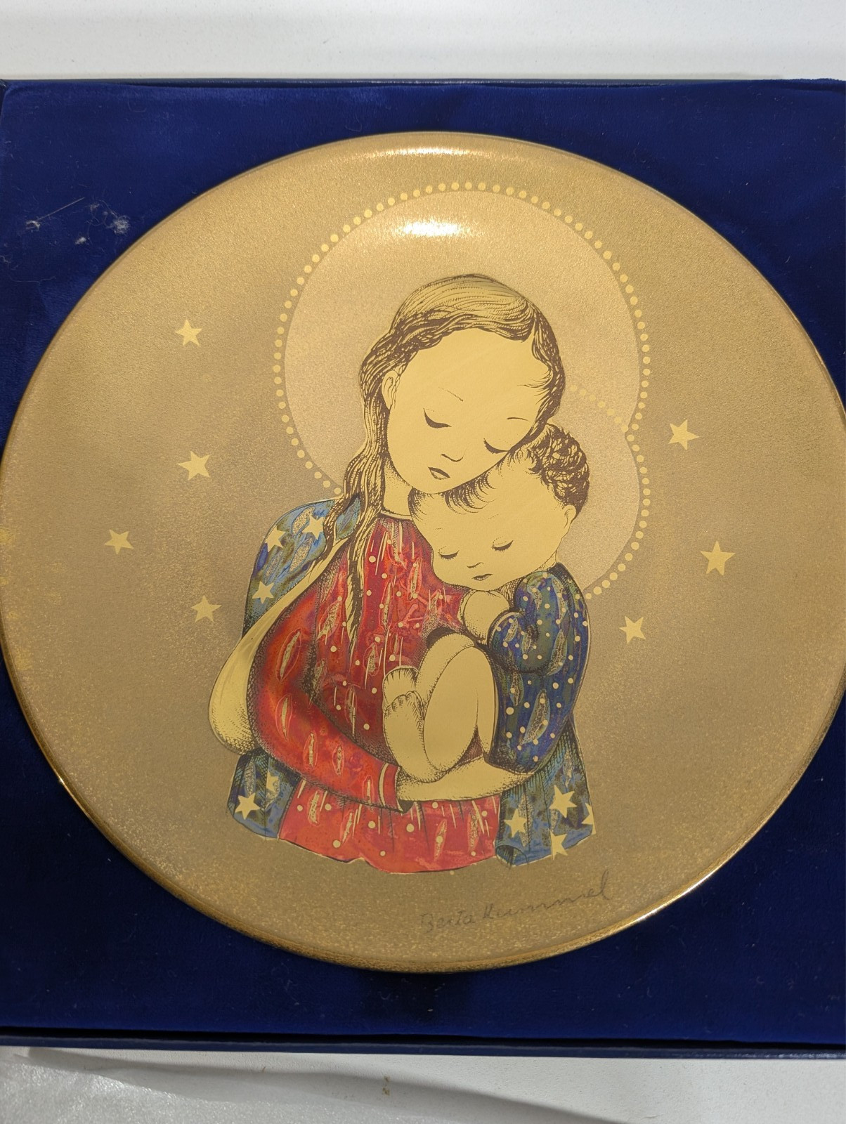 Vtg 1978 Schmid Porcelain Plate Berta Hummel Tranquility 0666/15000 West Germany