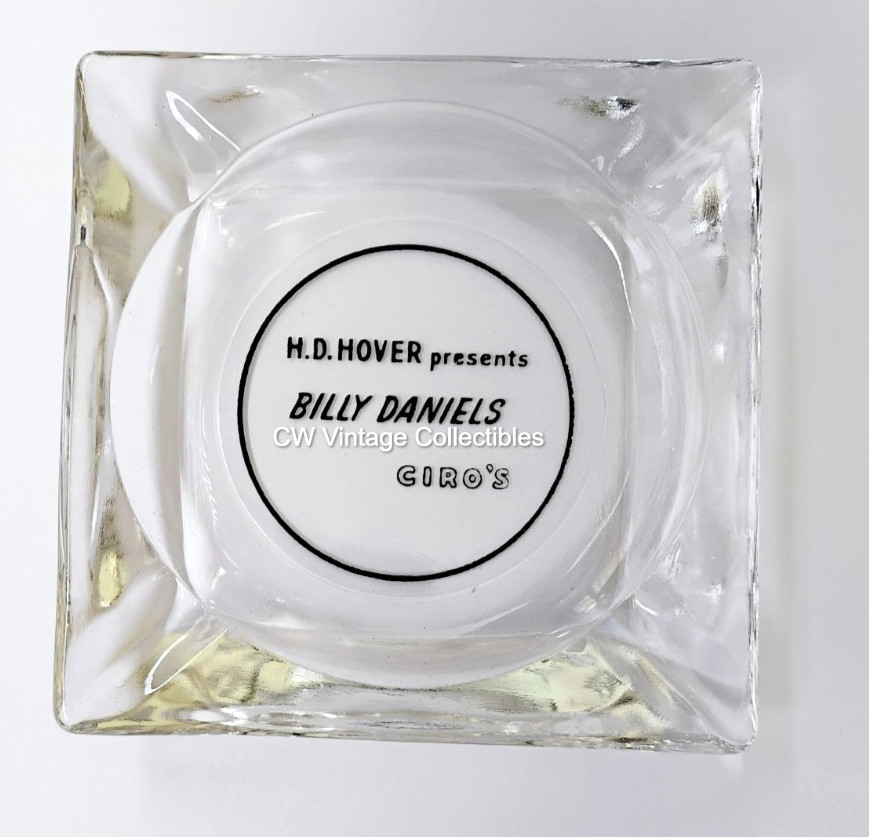 Rare 1950's Ciro's  Ashtray Billy Daniels Radio TV Black Americana Hollywood CA