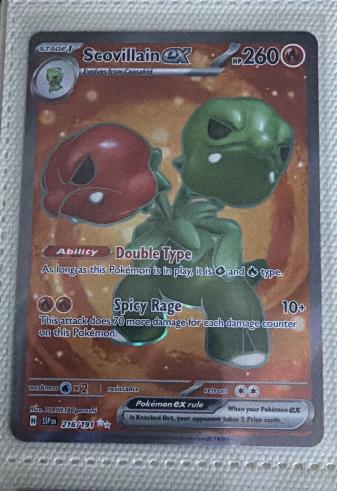 Scovillain ex 216/191 Sv08: Surging Sparks Holo Scovillain ex 216/191 Sv08: Surging Sparks Holo