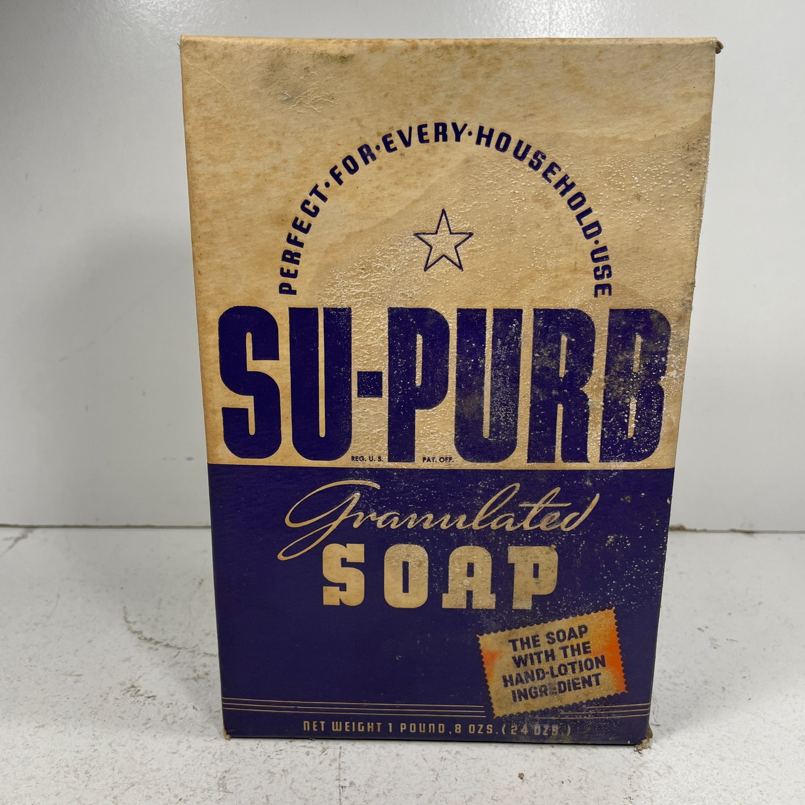 Vintage Su-Purb Granulated Soap Collectible Advertising USA American 30s 40s Vintage Su-Purb Granulated Soap Collectible Advertising USA American 30s 40s