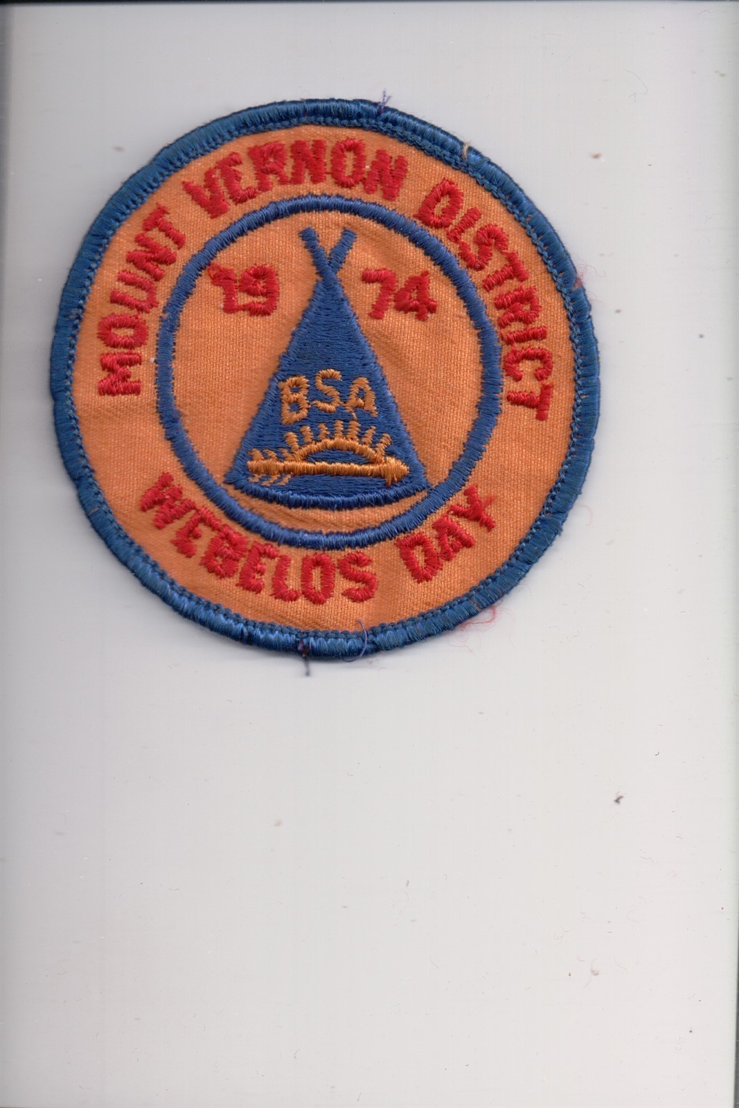 1974 Mount Bernon District Webelos Day patch