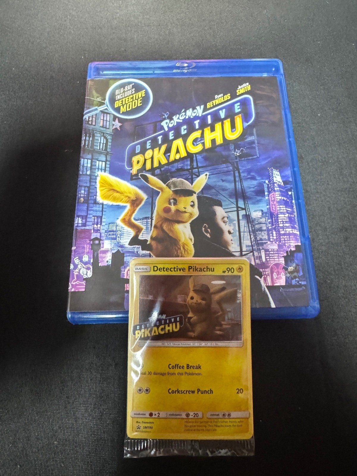 Pokemon Detective Pikachu. W/ Stamped Promo Blu-ray NO DVD,