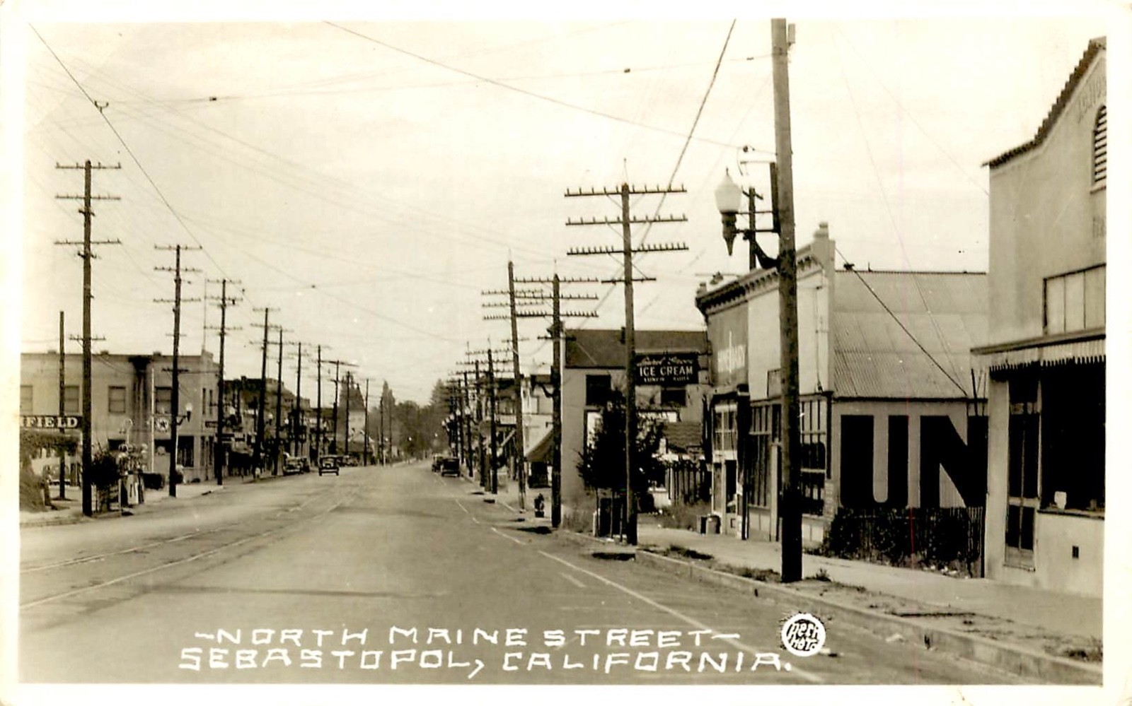 STREET SCENE, RPPC, SEBASTOPOL, CALIFORNIA, VINTAGE POSTCARD (EU836) STREET SCENE, RPPC, SEBASTOPOL, CALIFORNIA, VINTAGE POSTCARD (EU836)