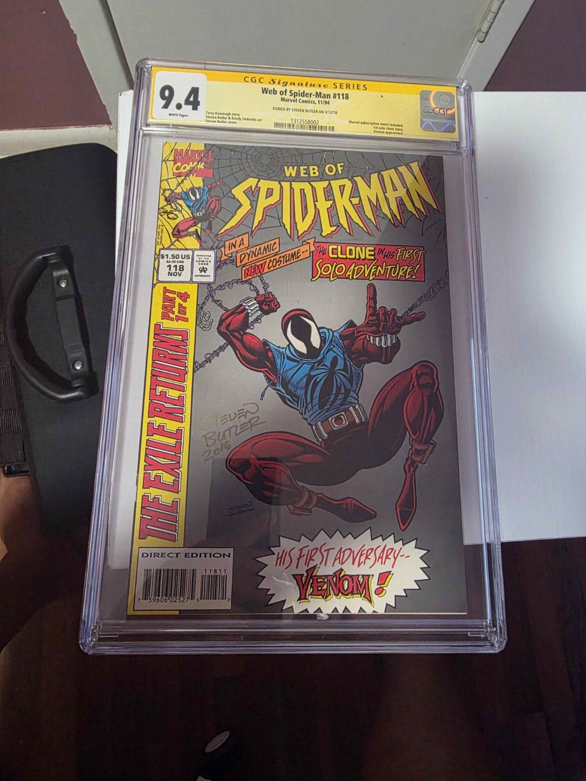 Web of Spider-Man #118 CGC SS 9.4 Signed Steven Butler 1st Scarlet Spider