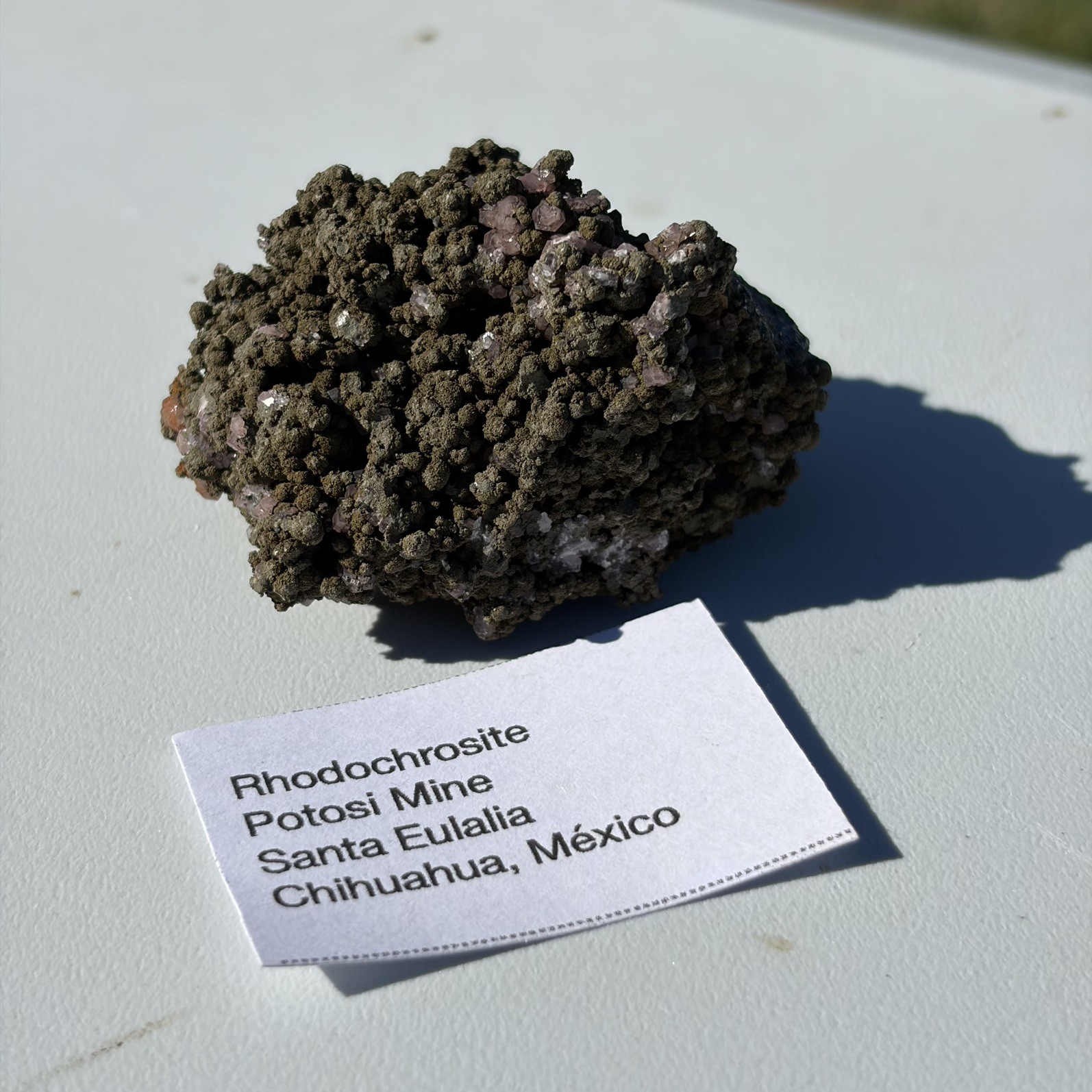 Rhodochrosite On Matrix, Mexico 48 Grams approx 