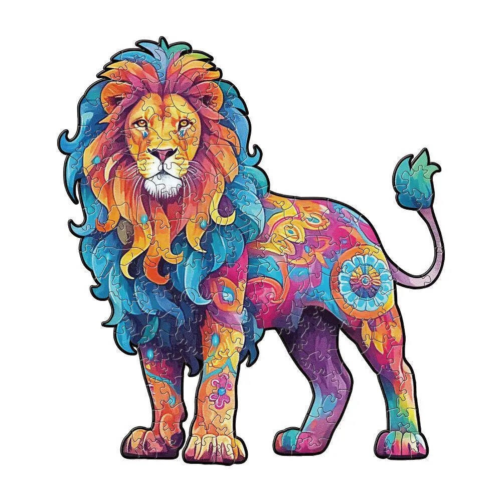 Unique Brain Training Animal Shape 3D Tiger Animal Jigsaw Puzzle Educational Woo