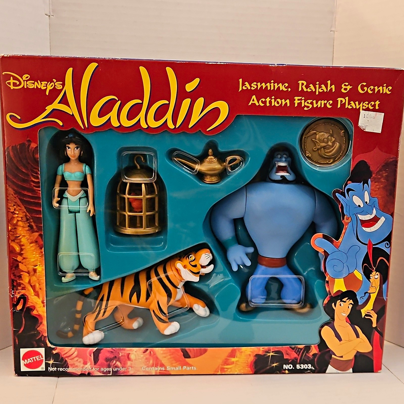 Mattel Disney Aladdin Jasmine Rajah & Genie Action Figure Playset 1993
