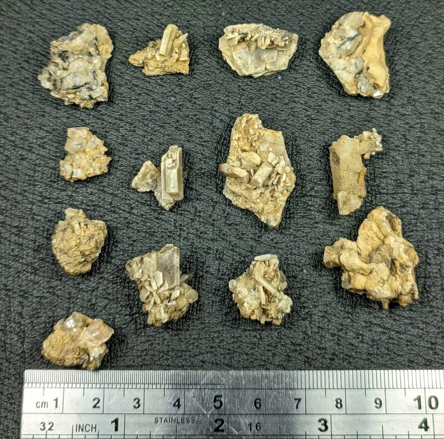 K Feldspar (Var: Adularia) Gemmy Specimens Lot (13 PCs) - Zagi Mnts, Pakistan.