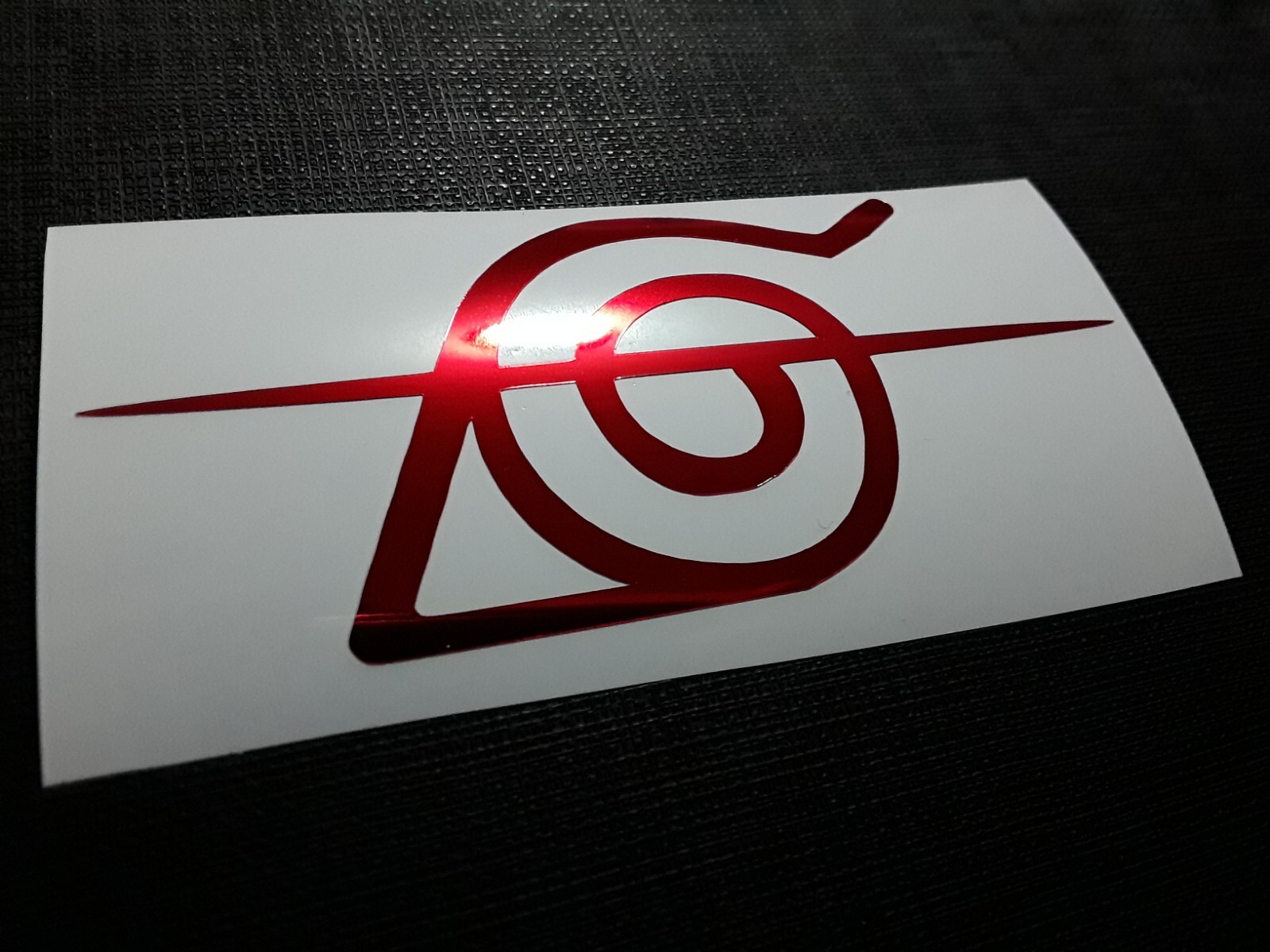 Naruto Itachi\'s Scratched Head Band Red Symbol Sticker Vinyl Decal Waterproof
