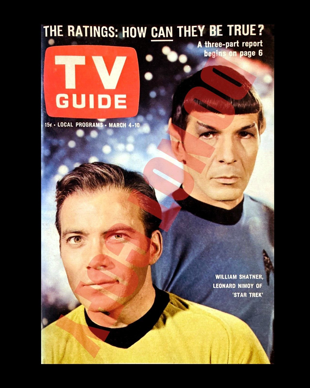Circa 1967 Star Trek TV Guide Issue #727 Show Shatner Nimoy Cover Art 8x10 Photo Circa 1967 Star Trek TV Guide Issue #727 Show Shatner Nimoy Cover Art 8x10 Photo