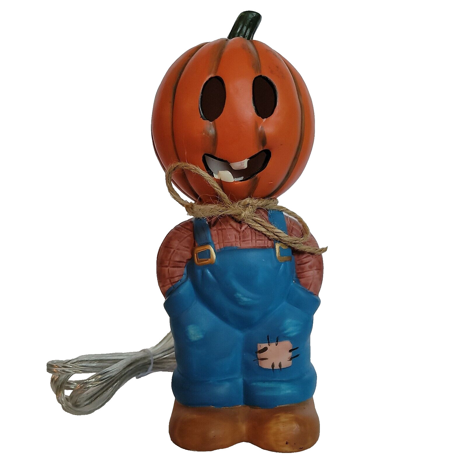 Vintage Schmid Jacko and Friends Night Lamp Light Halloween Pumpkin Head Boy