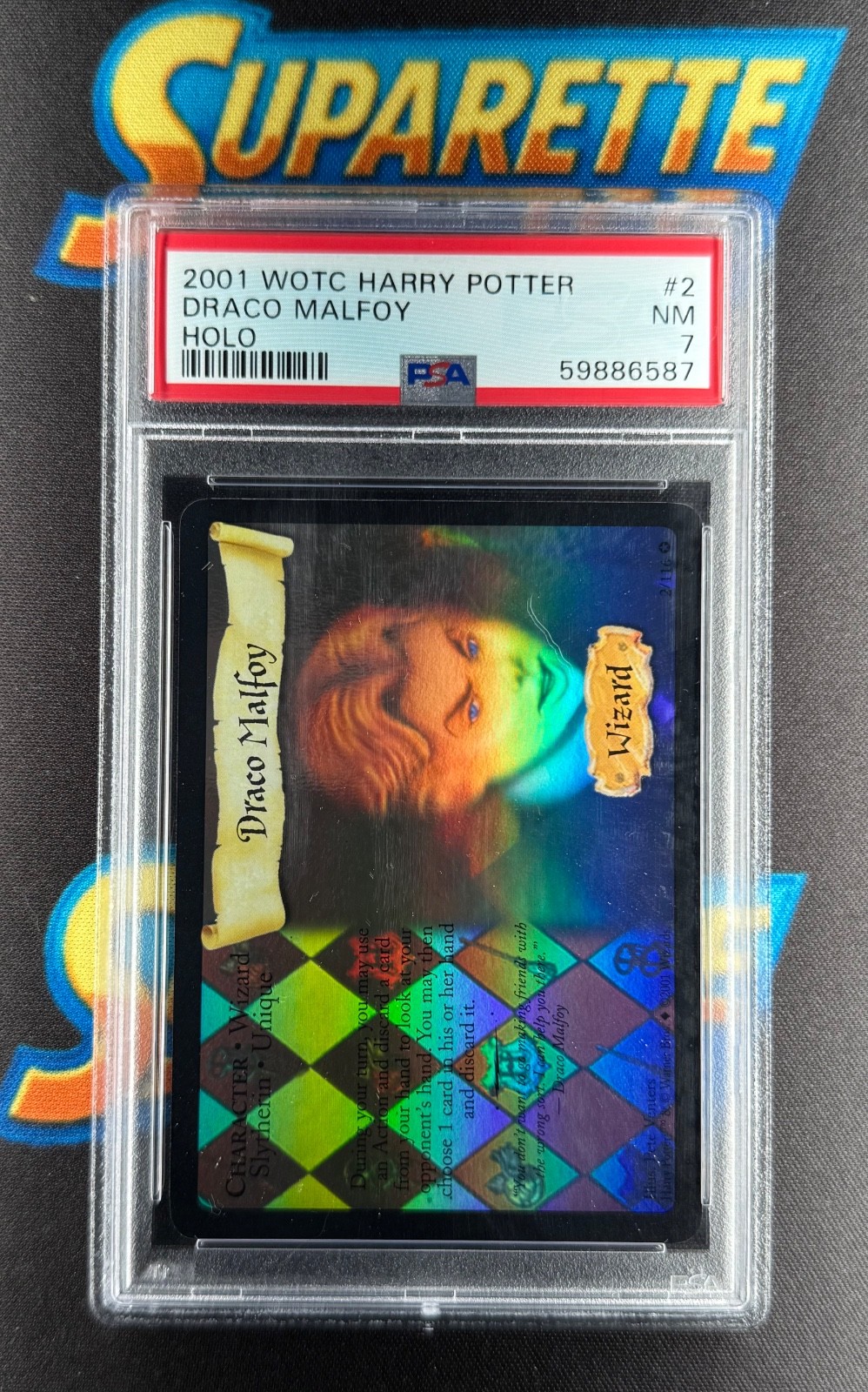 2001 WOTC Harry Potter Draco Malfoy Foil PSA 7