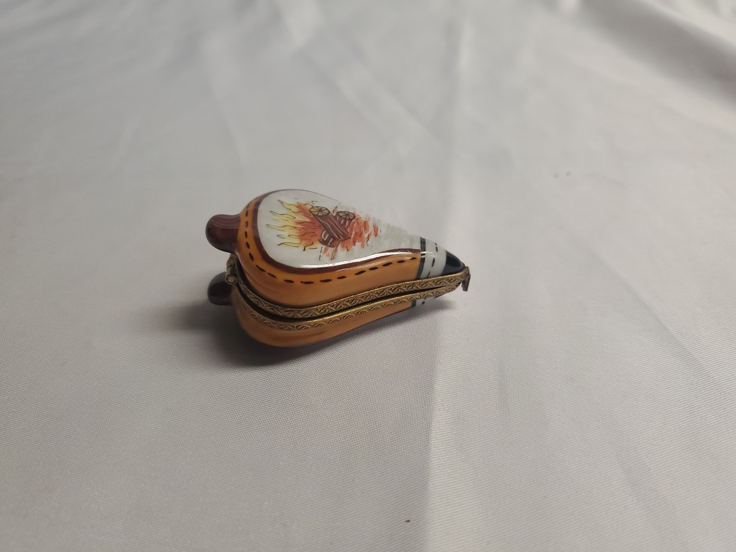Limoges Limited Edition Pierre Billows Fireplace Peint Mein Hinged Trinket Box+