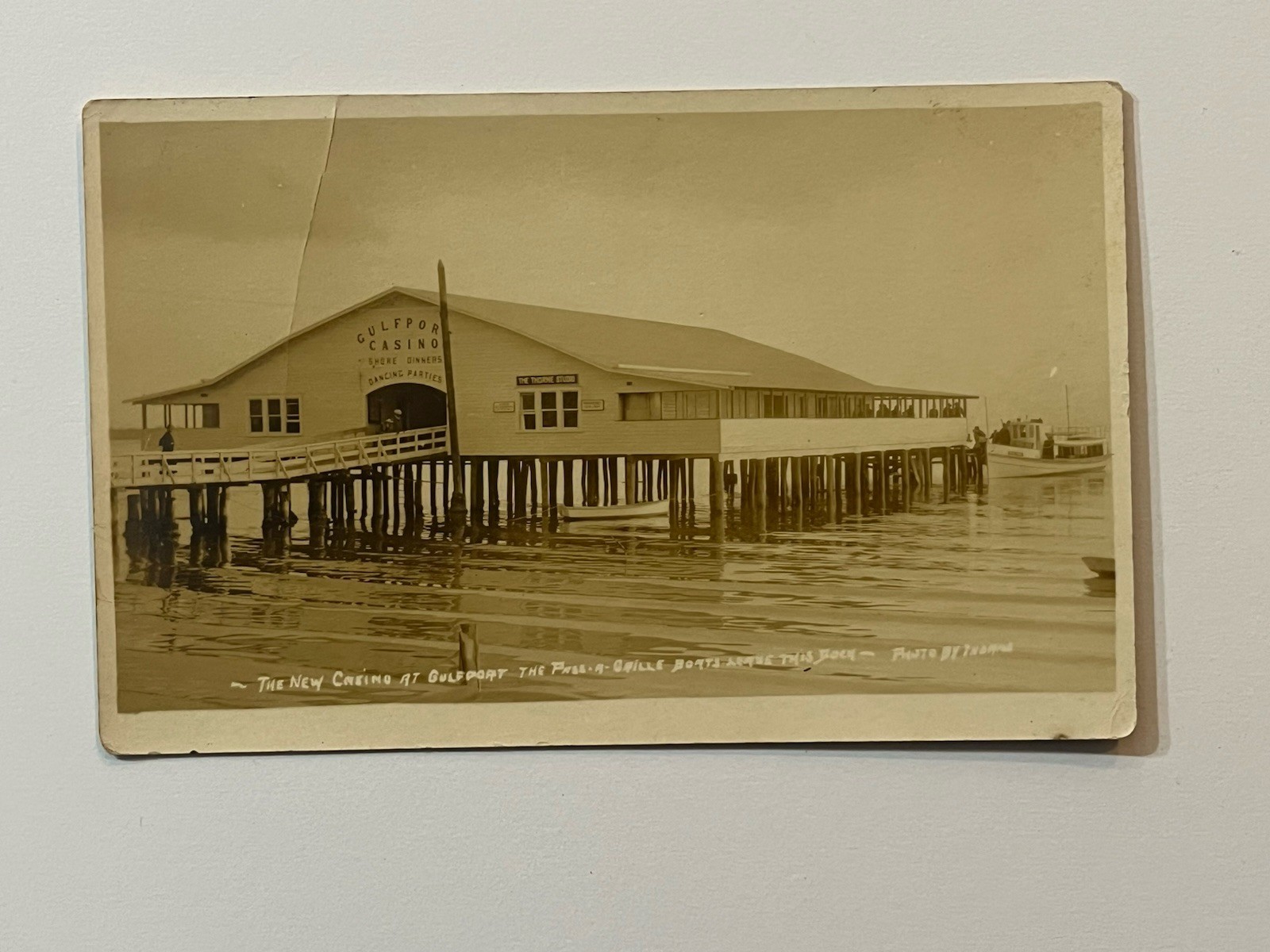 Rppc New Casino Gulfport MS Pass A Grille Boats Unposted Very Rare