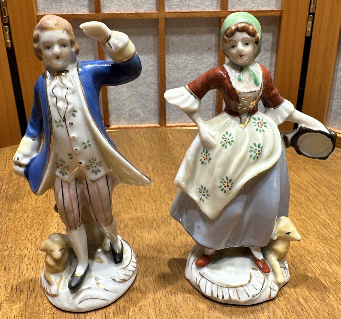 Vintage Pair Victorian Couple Figurines Made in Occupied Japan