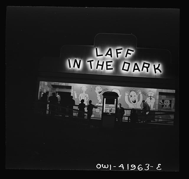 Southington Connecticut 1942 Laff in the Dark Amusement Park Night Ride