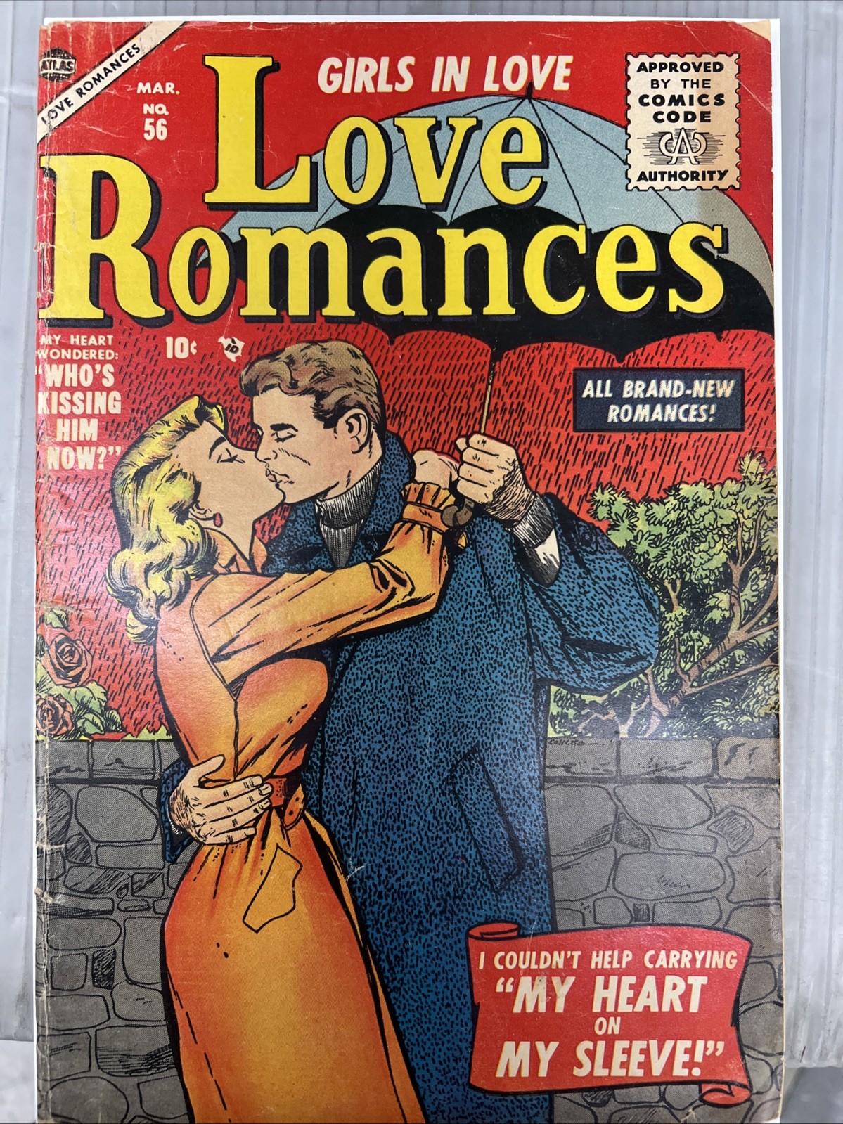 Love Romances #58 “My Heart On My Sleeve” Timely / Marvel Comics March 1956 Love Romances #58 “My Heart On My Sleeve” Timely / Marvel Comics March 1956