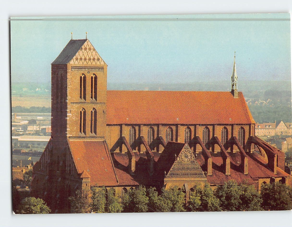 Postcard Church of St. Nicholas Wismar Germany