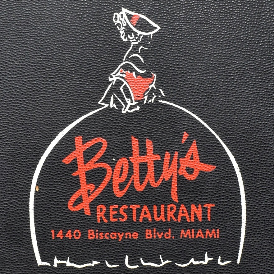 1964 Betty\'s Restaurant LOBO Cocktail Lounge Menu 1440 Biscayne Boulevard Miami
