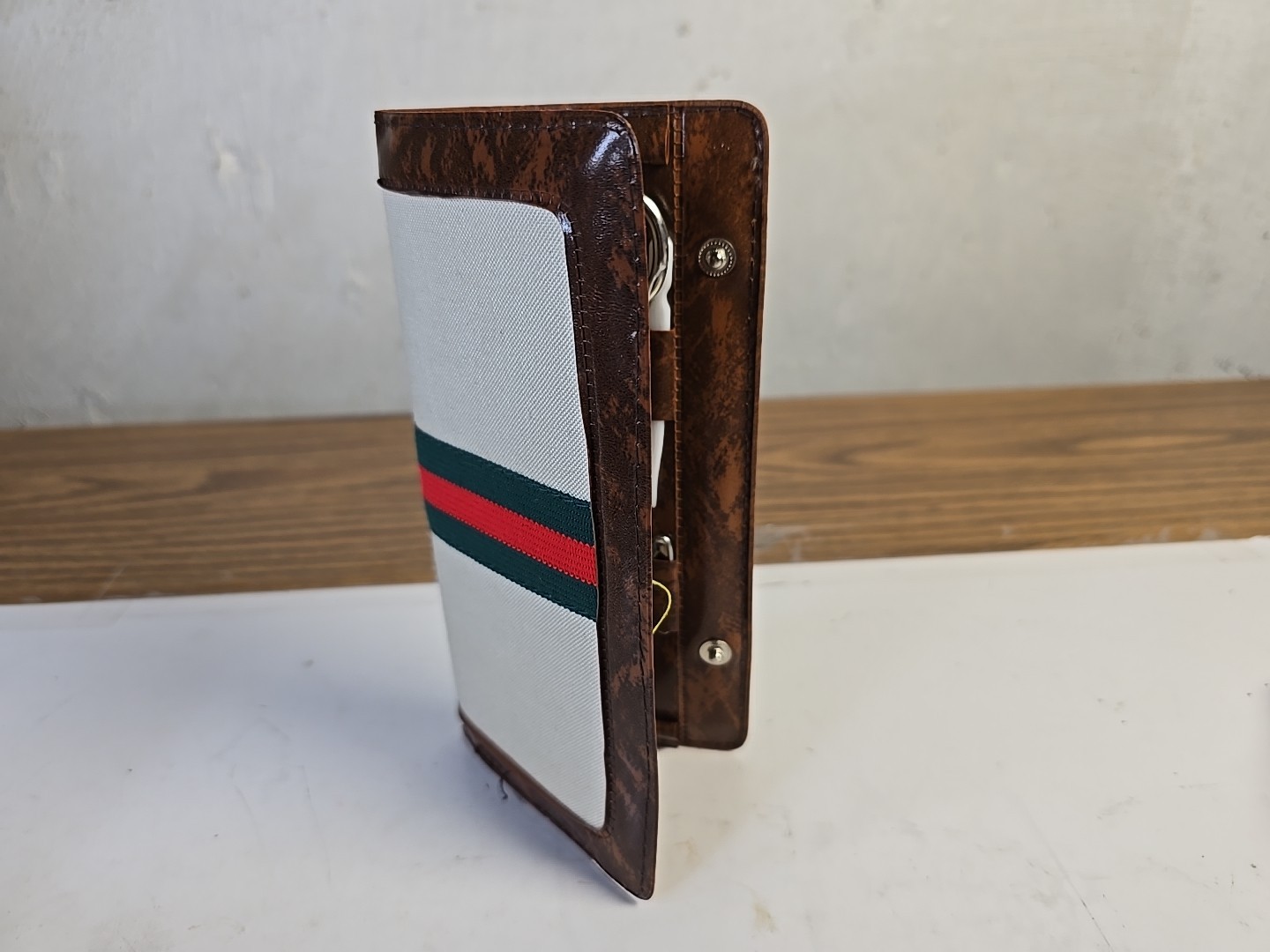 Vintage Travel Kit Sewing Kit Hato Hasi w Green & Red Stripe Classy Double Sided Vintage Travel Kit Sewing Kit Hato Hasi w Green & Red Stripe Classy Double Sided