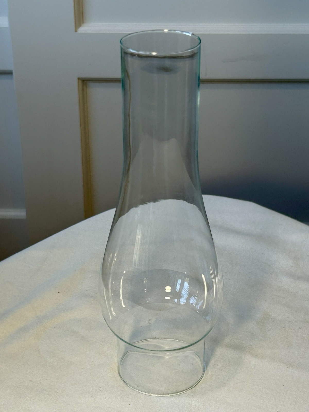 Clear Glass Hurricane Chimney for Kerosene Oil Lamp~2.5” Fitter Base~10” Tall