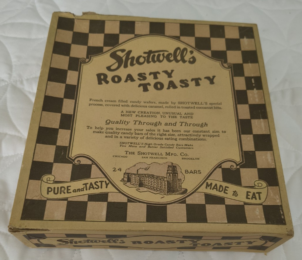 SHOTWELL\'S Roasty Toasty CANDY BOX Factory Scene 1925 Chicago San Fran Brooklyn