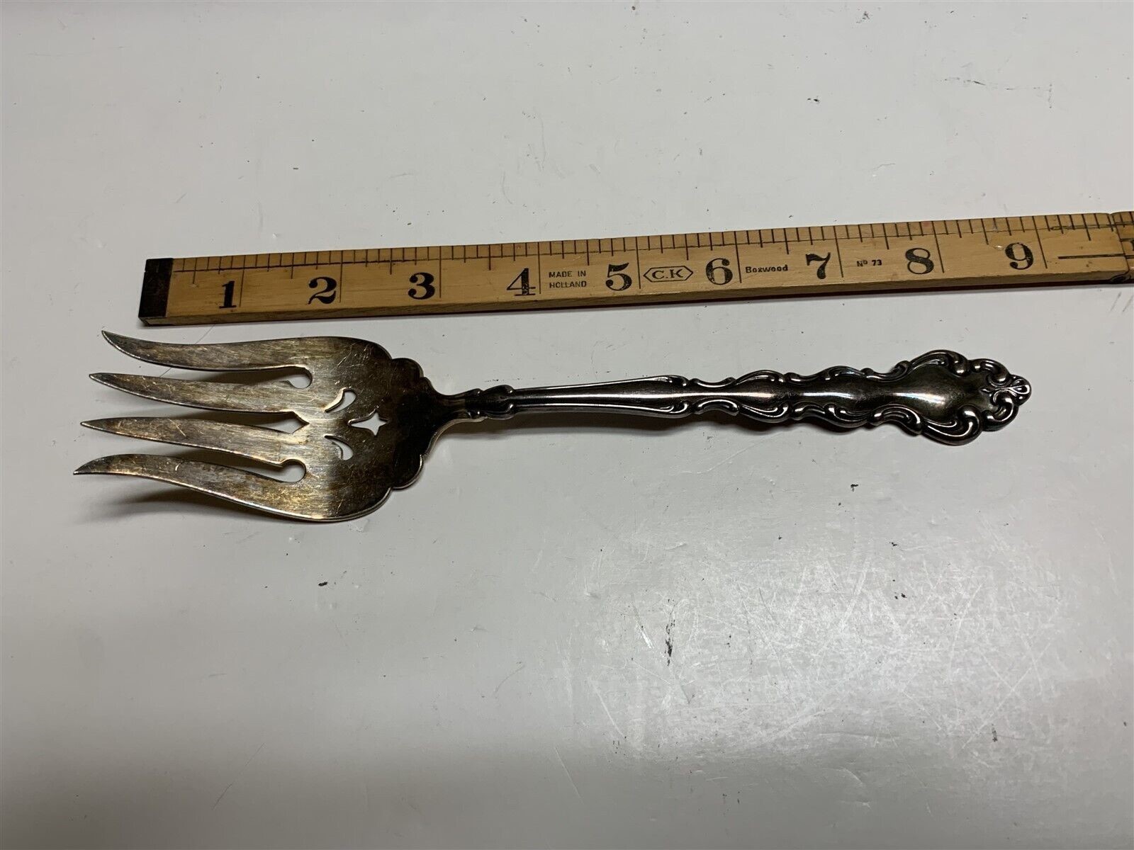Modern Baroque Serving Fork Silverplate Oneida Community Modern Baroque Serving Fork Silverplate Oneida Community