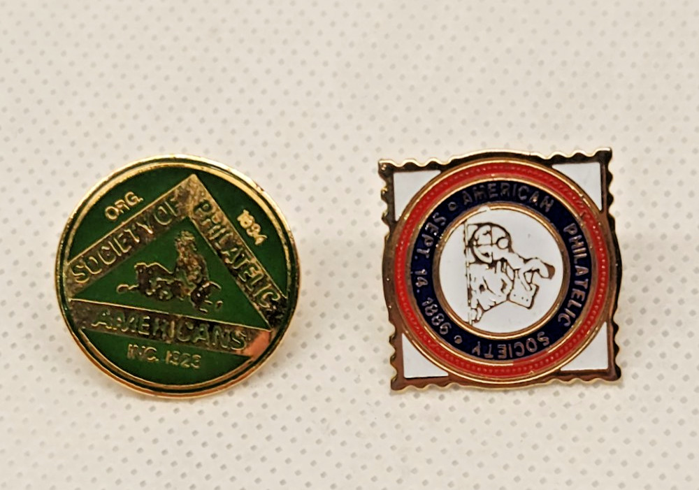 Society of Philatelic Americans & American Philatelic Society Pins