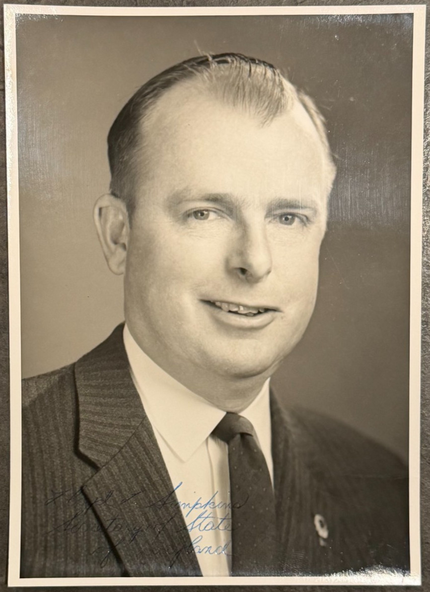LLOYD L SIMPKINS Signed Photo Maryland Secretary of State Autograph Annapolis MD